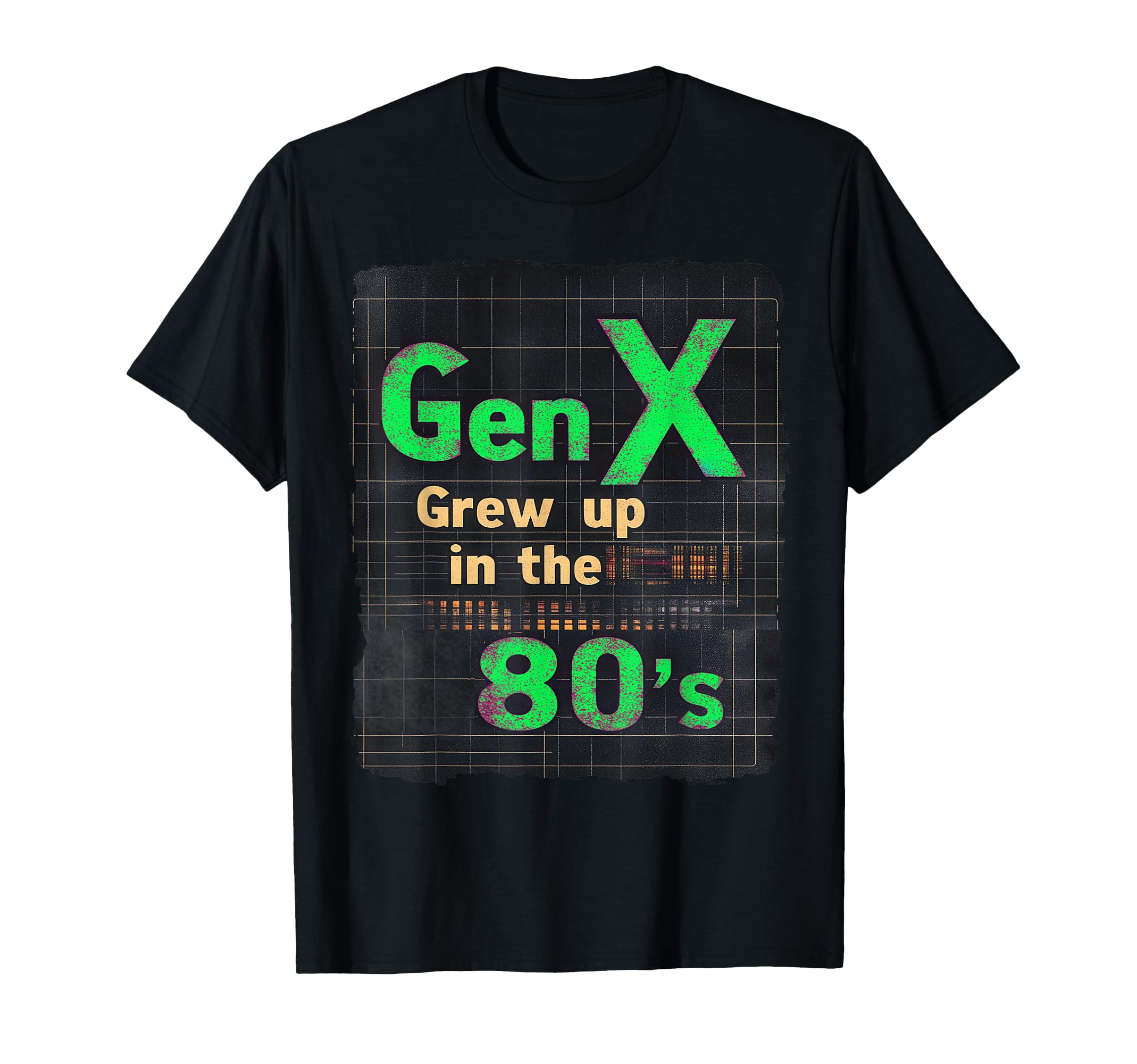 Gen X Grew Up 80S Synthwave Nostalgia T-Shirt - Custom Art Print for Adults - T-Shirt, Sweatshirt, Hoodie