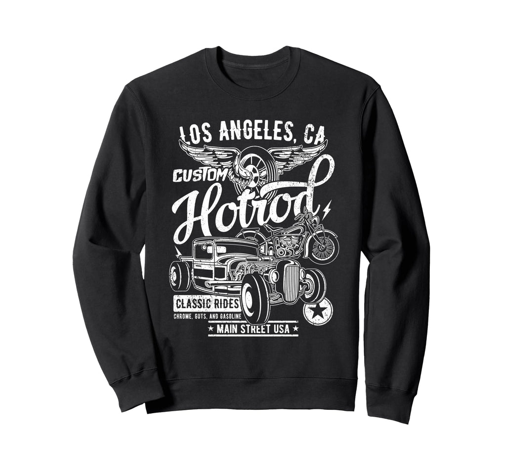 Los Angeles Ca Hotrod Car Motorcycle Sweatshirt - Trendy Graphic Unisex - T-Shirt, Sweatshirt, Hoodie