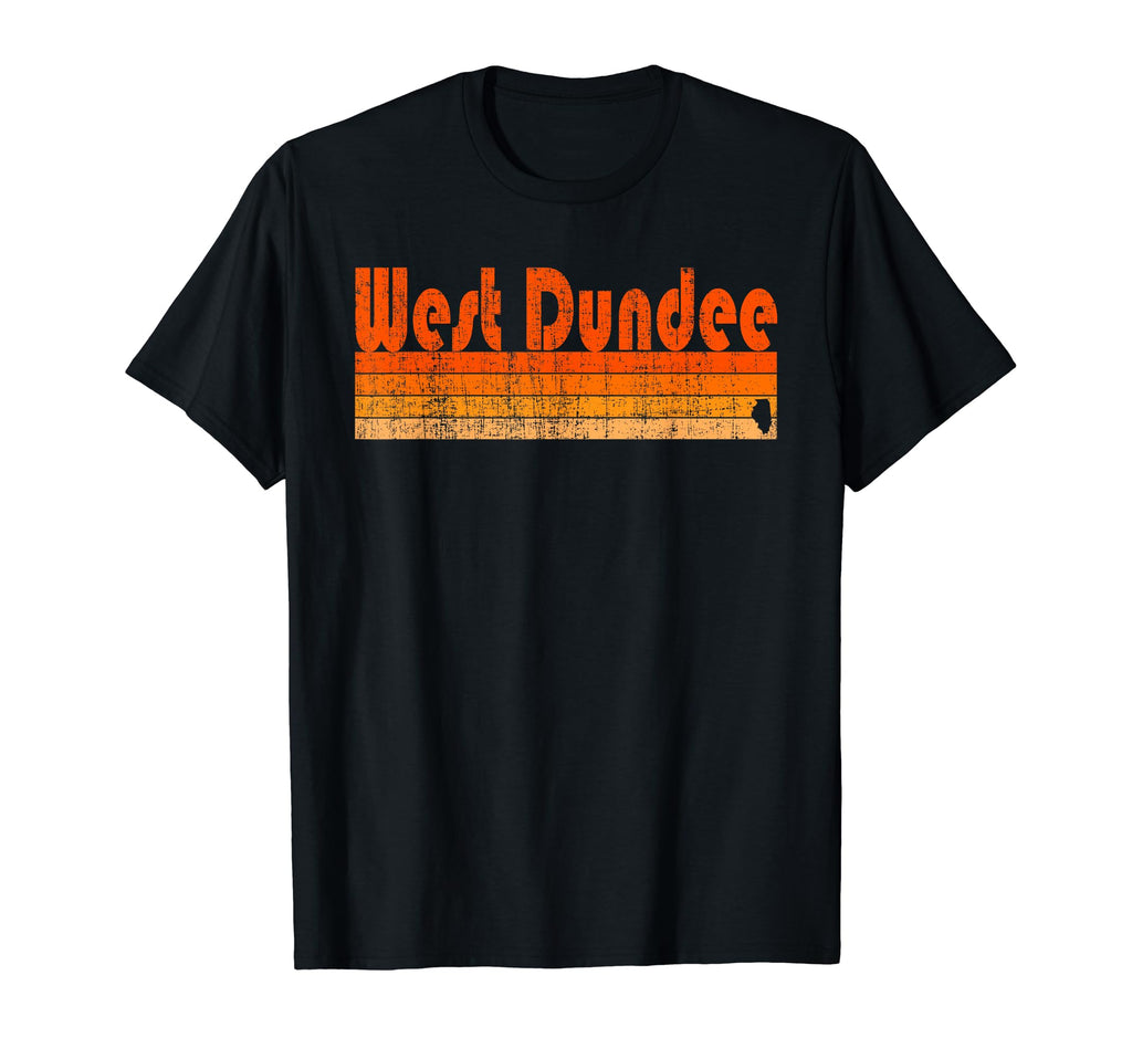 West Dundee Illinois 80S T-Shirt - Aesthetic Graphic for Adults - T-Shirt, Sweatshirt, Hoodie