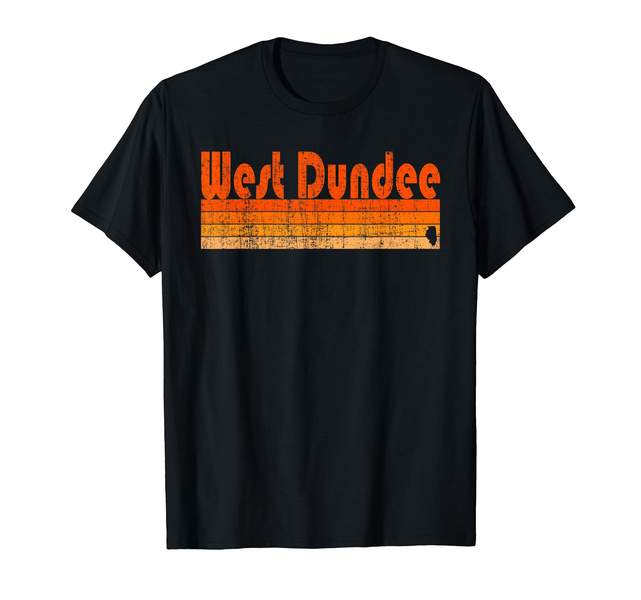 West Dundee Illinois 80S T-Shirt - Aesthetic Graphic for Adults - T-Shirt, Sweatshirt, Hoodie