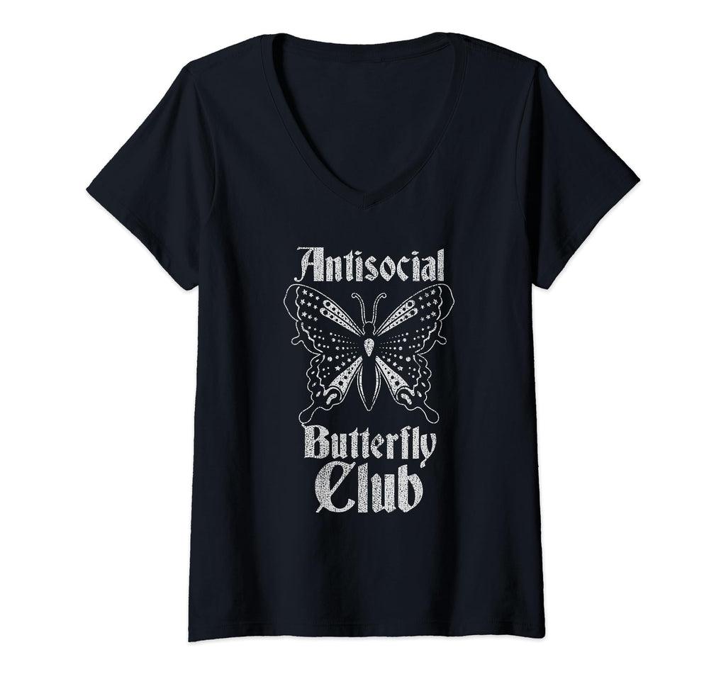 Womens Antisocial Butterfly Club T-Shirt - Novelty Apparel Men Women - T-Shirt, Sweatshirt, Hoodie