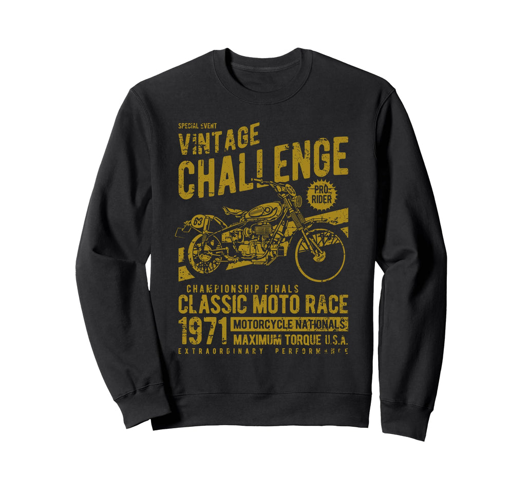 Challenge Motorcycle Race Distressed Sweatshirt - Novelty Apparel Unisex - T-Shirt, Sweatshirt, Hoodie