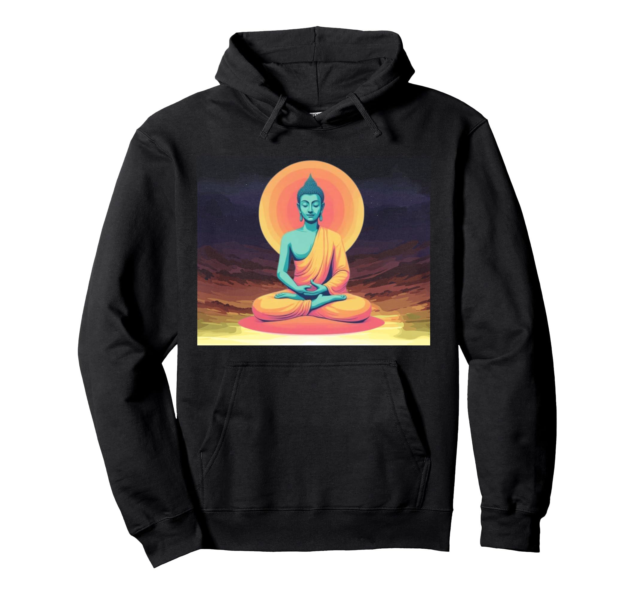 Colorful Buddha Zen Meditation Art Hoodie - Streetwear Style Men Women - T-Shirt, Sweatshirt, Hoodie