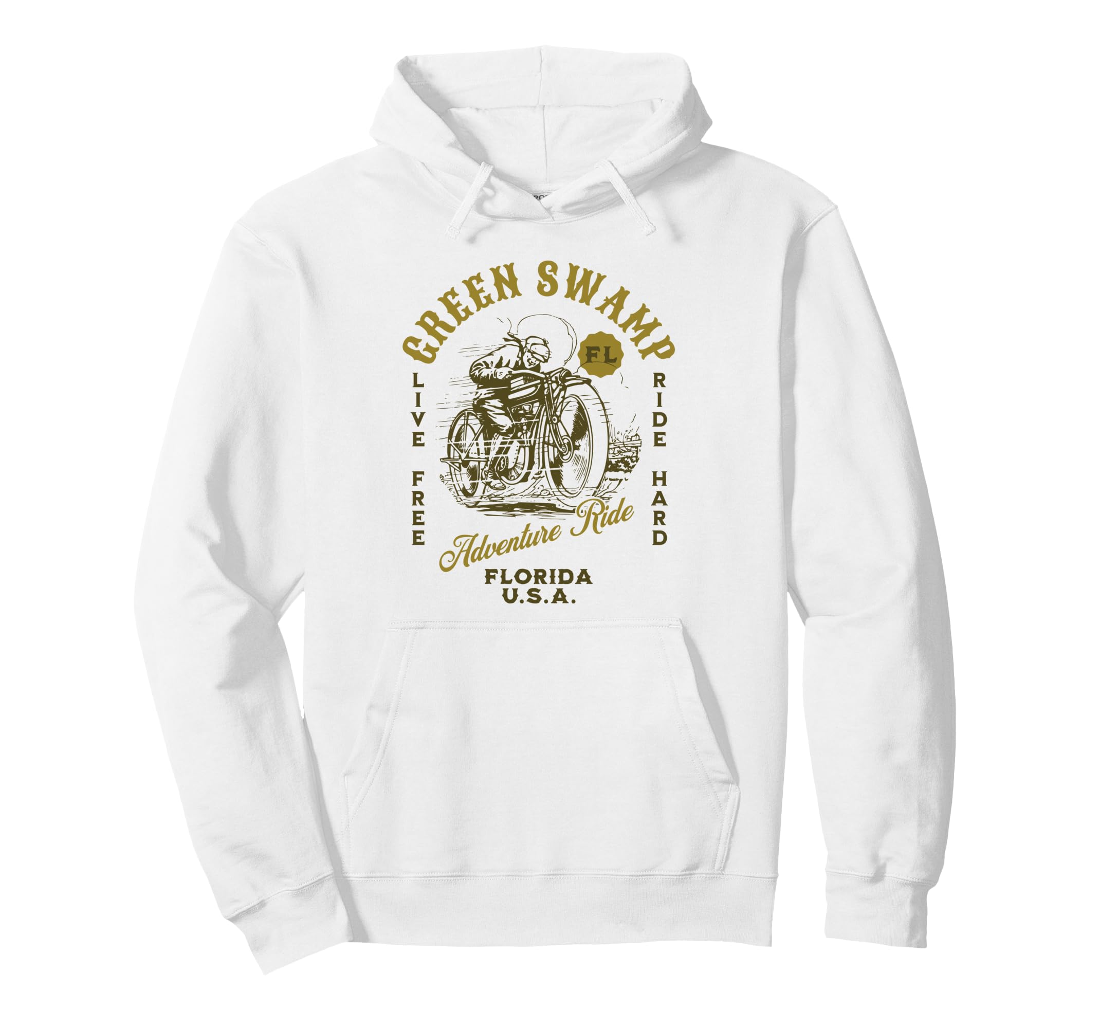 Green Swamp Florida Motorcycle Ride Hoodie - Minimalist Print for Adults - T-Shirt, Sweatshirt, Hoodie