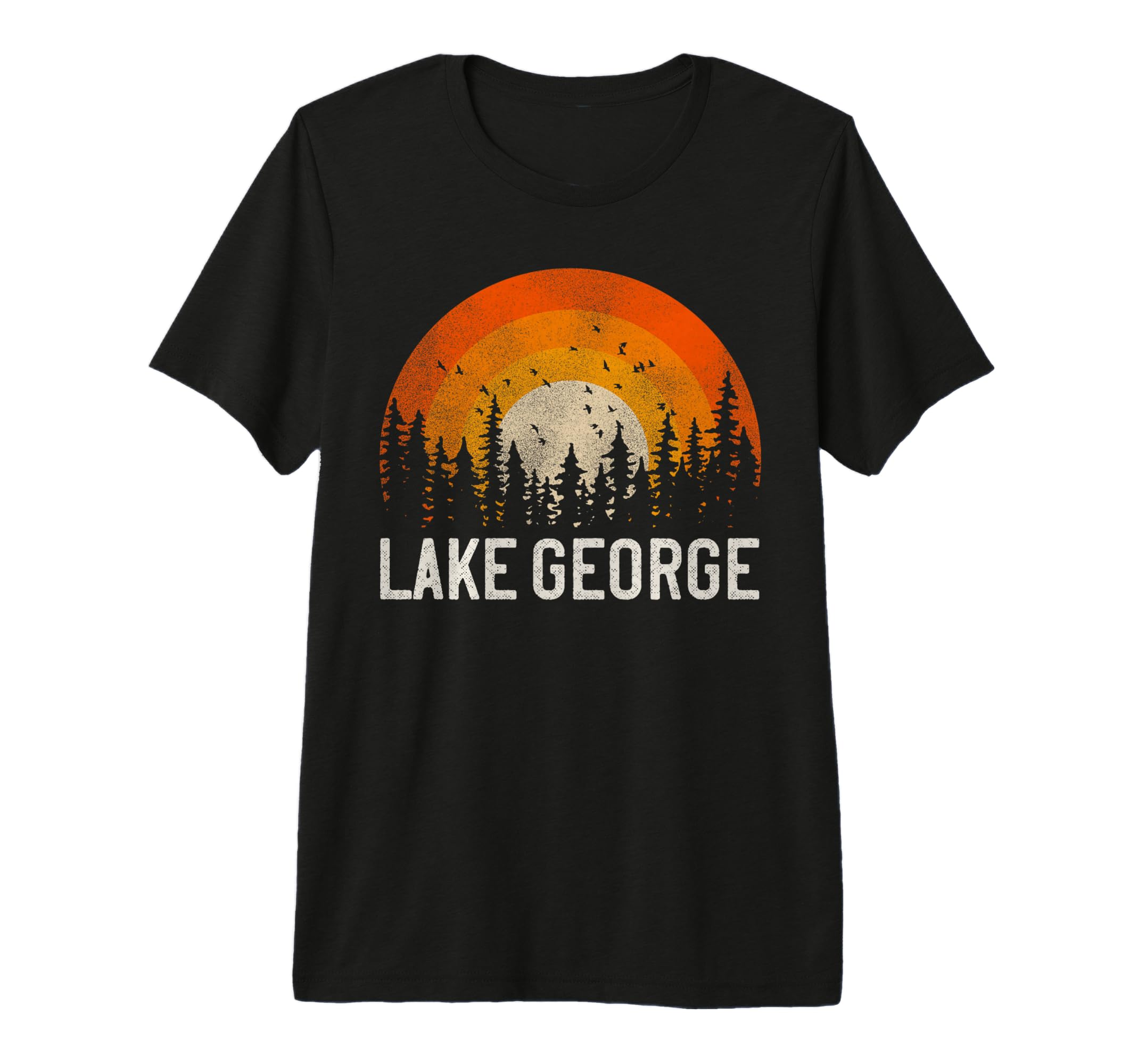 Lake George 70S 80S Tri Blend T-Shirt - Fun Novelty Design Unisex - T-Shirt, Sweatshirt, Hoodie