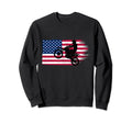 American Flag Motocross Dirt Biker Sweatshirt - Fun Novelty Design Unisex - T-Shirt, Sweatshirt, Hoodie