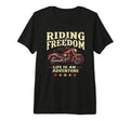 Riding Is Freedom Life Is Adventure T-Shirt - Trendy Graphic Unisex - T-Shirt, Sweatshirt, Hoodie