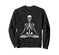 Meditation Skeleton Yoga Pose Sweatshirt - Minimalist Print Unisex - T-Shirt, Sweatshirt, Hoodie