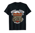 1977 Shovelhead Motorcycle Distressed T-Shirt - Custom Art Print Men Women - T-Shirt, Sweatshirt, Hoodie