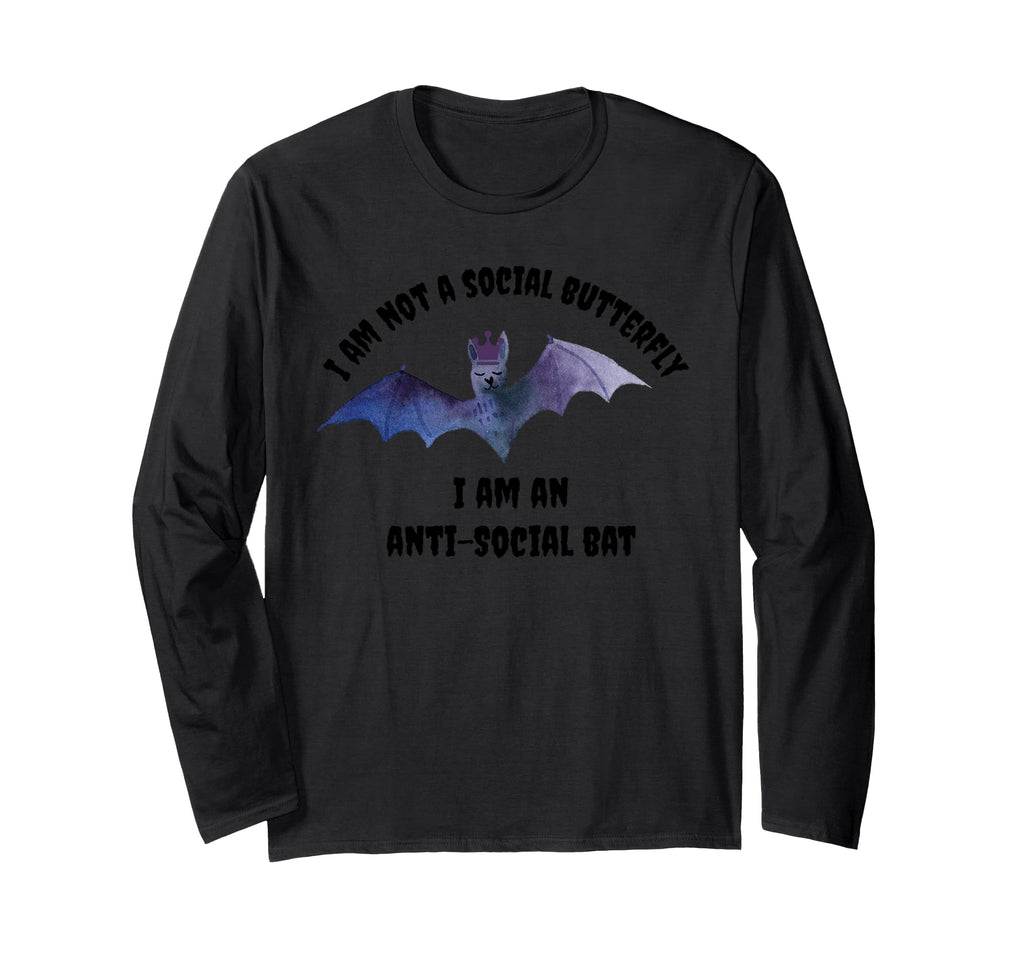 I Am Not Social Butterfly I Am Anti T-Shirt - Unique Graphic Men Women - T-Shirt, Sweatshirt, Hoodie