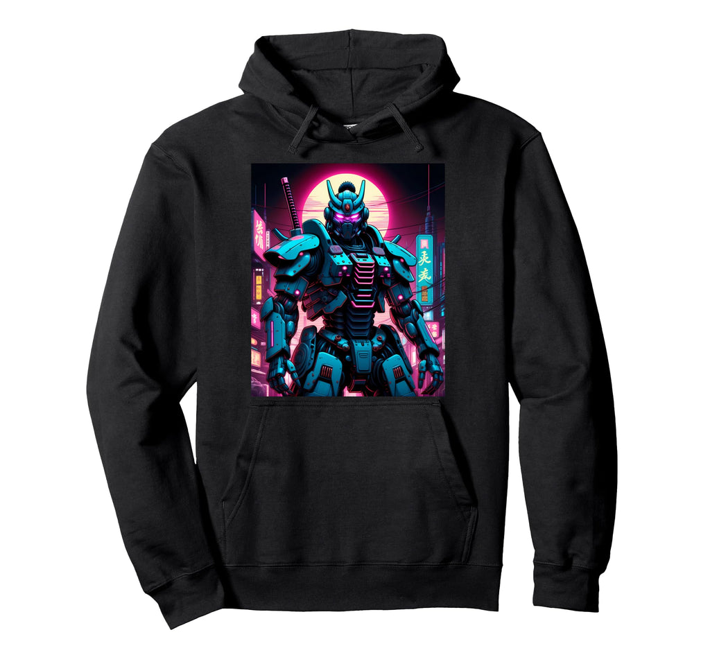 Synthwave 80S Japanese Vaporwave Mech Hoodie - Unique Graphic Men Women - T-Shirt, Sweatshirt, Hoodie