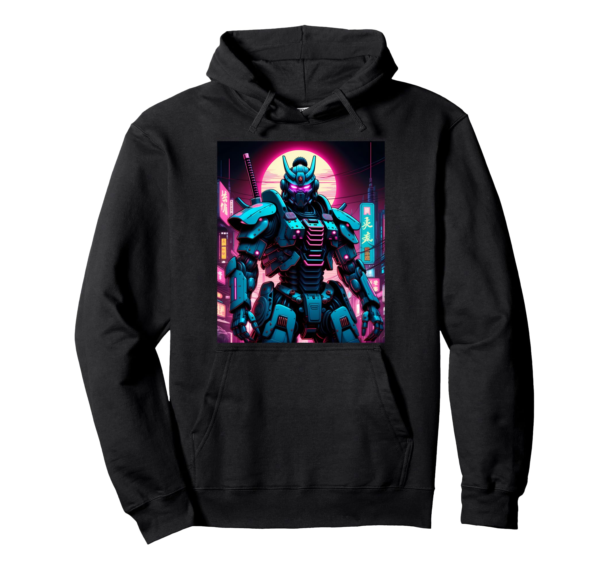 Synthwave 80S Japanese Vaporwave Mech Hoodie - Unique Graphic Men Women - T-Shirt, Sweatshirt, Hoodie