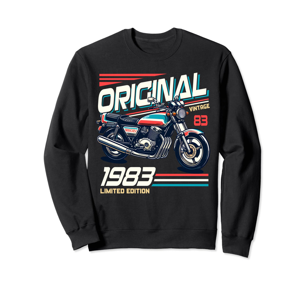 1983 Motorcycle Birthday Sweatshirt - Streetwear Style Men Women - T-Shirt, Sweatshirt, Hoodie