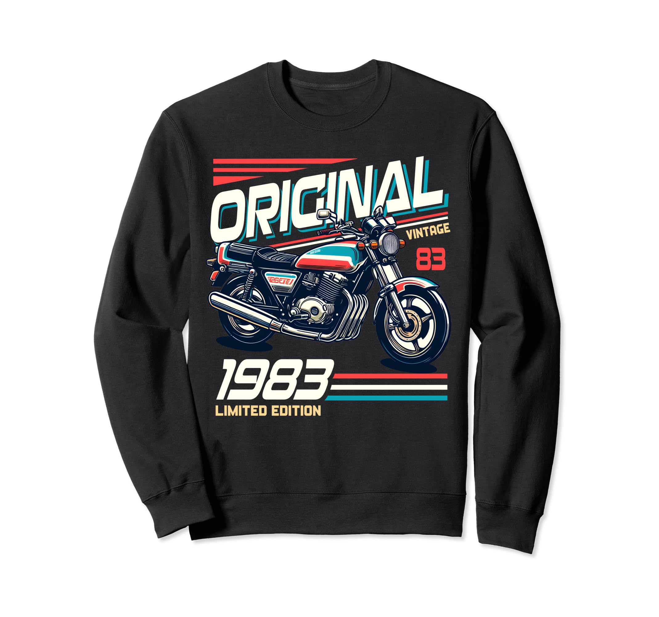 1983 Motorcycle Birthday Sweatshirt - Streetwear Style Men Women - T-Shirt, Sweatshirt, Hoodie