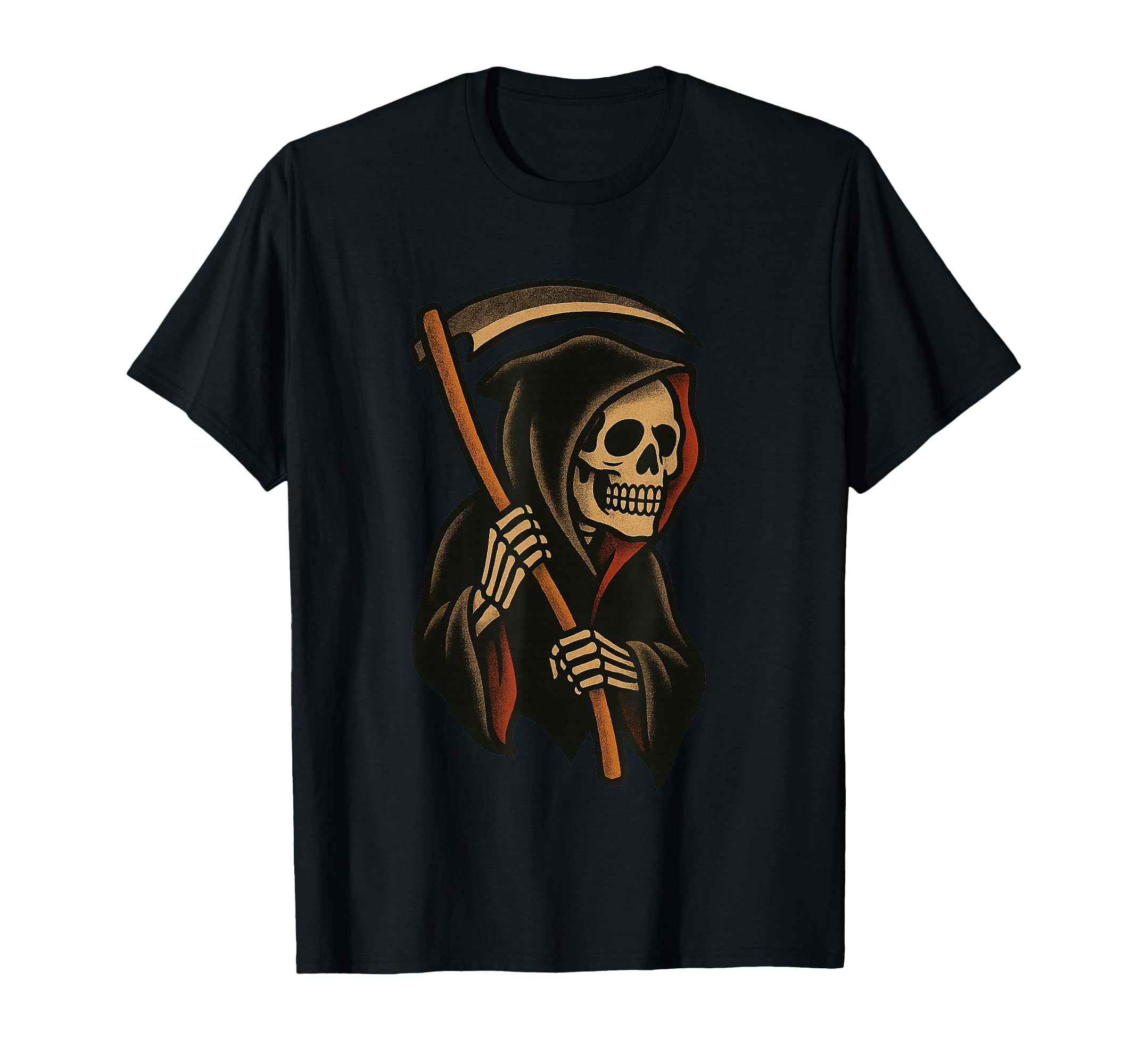 Tattoo Grim Reaper Traditional Flash T-Shirt - Trendy Graphic for Adults - T-Shirt, Sweatshirt, Hoodie