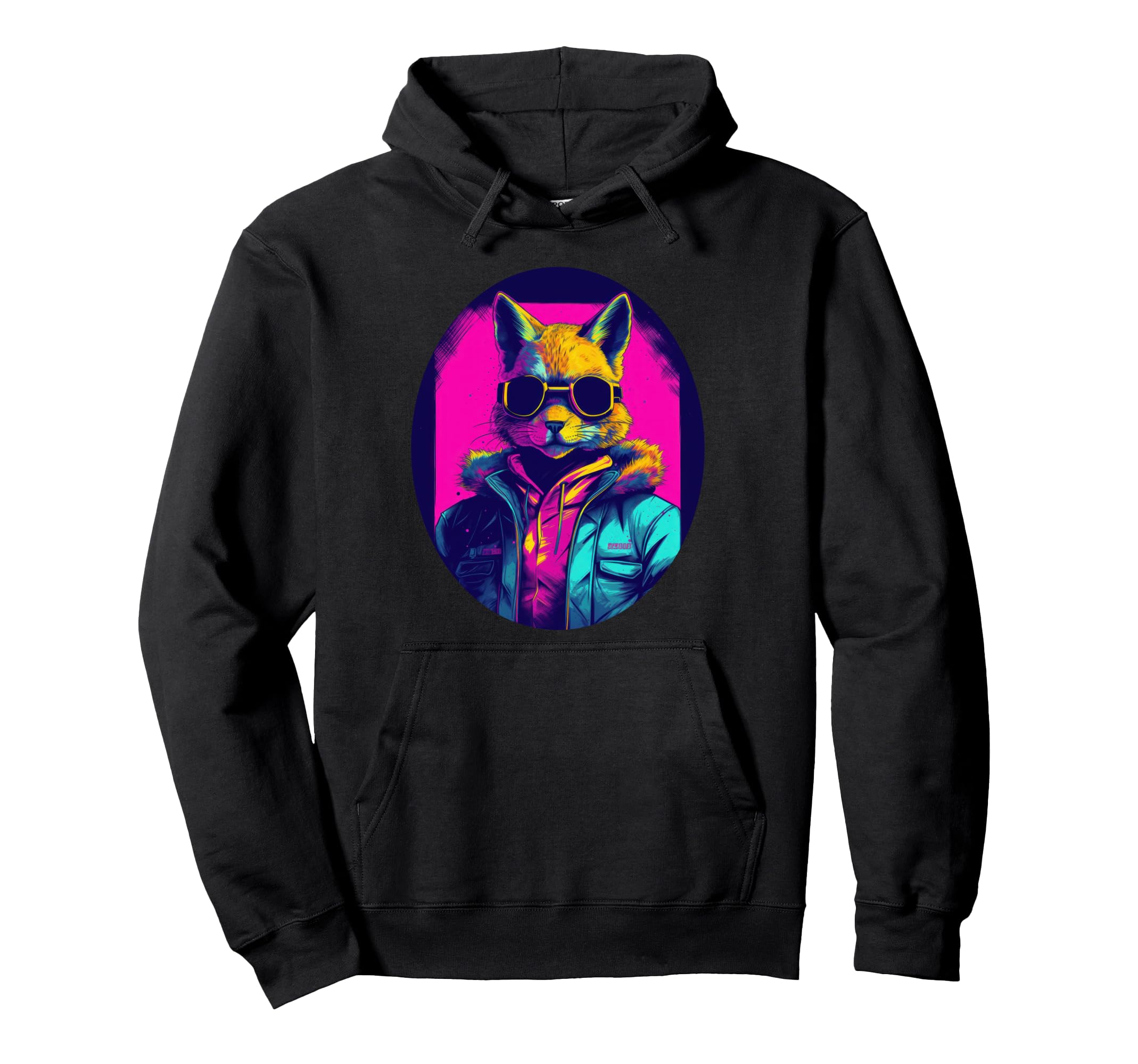 Rabbit Street Art Urban Graffiti Outrun Hoodie - Novelty Apparel Unisex - T-Shirt, Sweatshirt, Hoodie