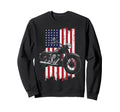 Patriotic Motorcycle Usa Flag Biker Sweatshirt - Streetwear Style Unisex - T-Shirt, Sweatshirt, Hoodie