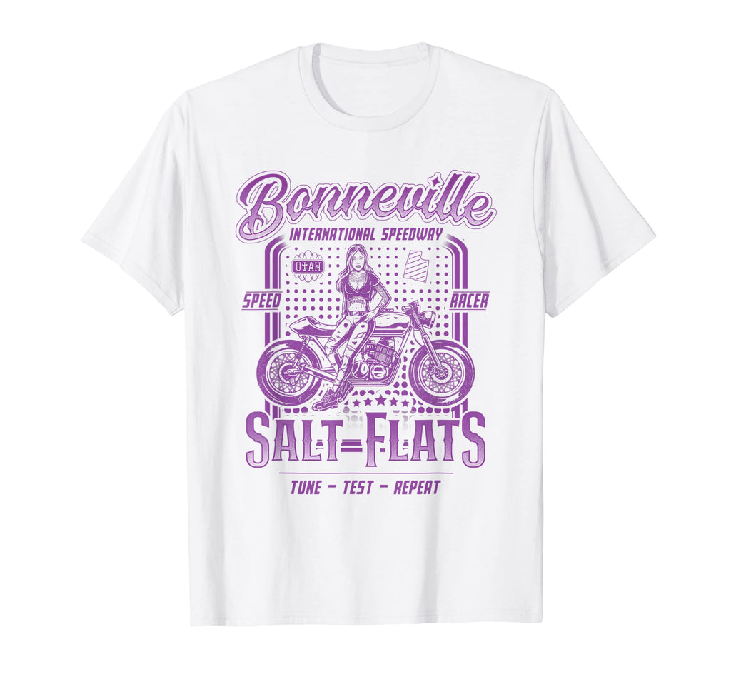 Bonneville Salt Flats Motorcycle Racing T-Shirt - Unique Graphic Men Women - T-Shirt, Sweatshirt, Hoodie