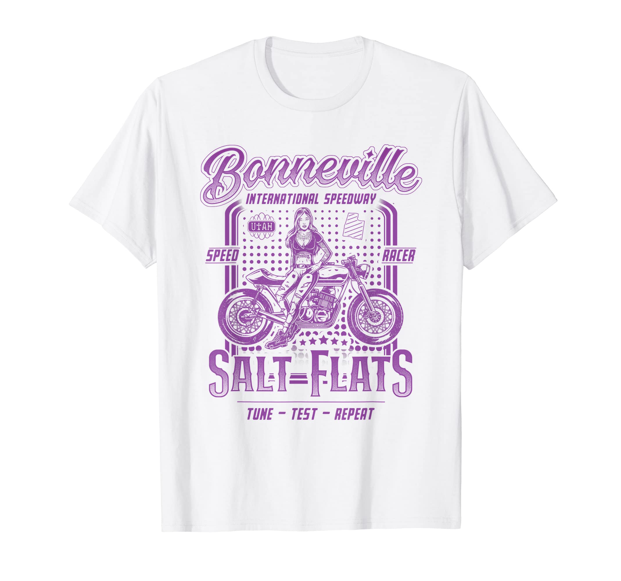 Bonneville Salt Flats Motorcycle Racing T-Shirt - Unique Graphic Men Women - T-Shirt, Sweatshirt, Hoodie