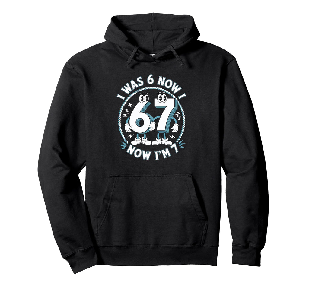 I Was 6 Now Im 7 Groovy Seventh Hoodie - Minimalist Print for Adults - T-Shirt, Sweatshirt, Hoodie