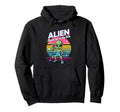 Alien 80S Aesthetic Hoodie - Unique Graphic Unisex - T-Shirt, Sweatshirt, Hoodie
