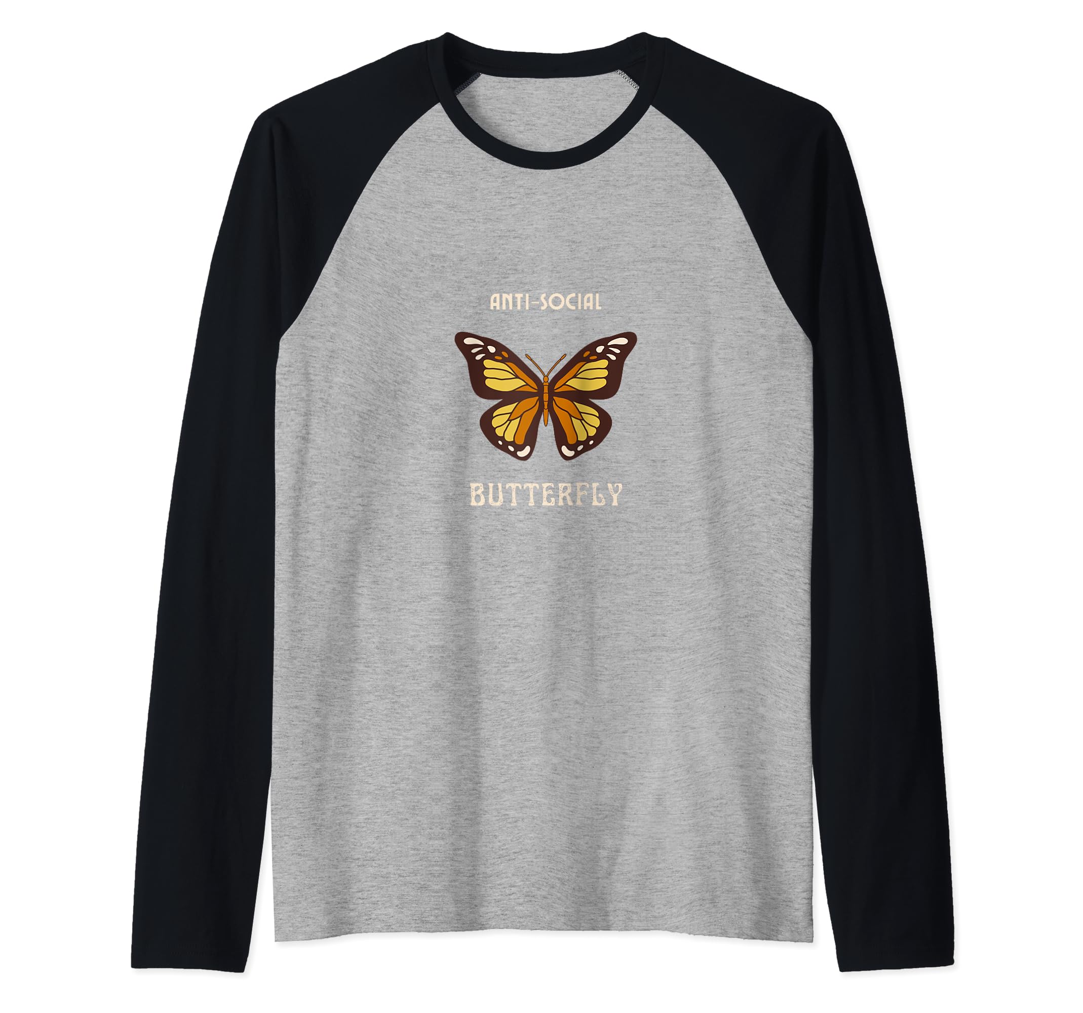 Anti Social Butterfly Funny Introvert Hoodie - Custom Art Print for Adults - T-Shirt, Sweatshirt, Hoodie