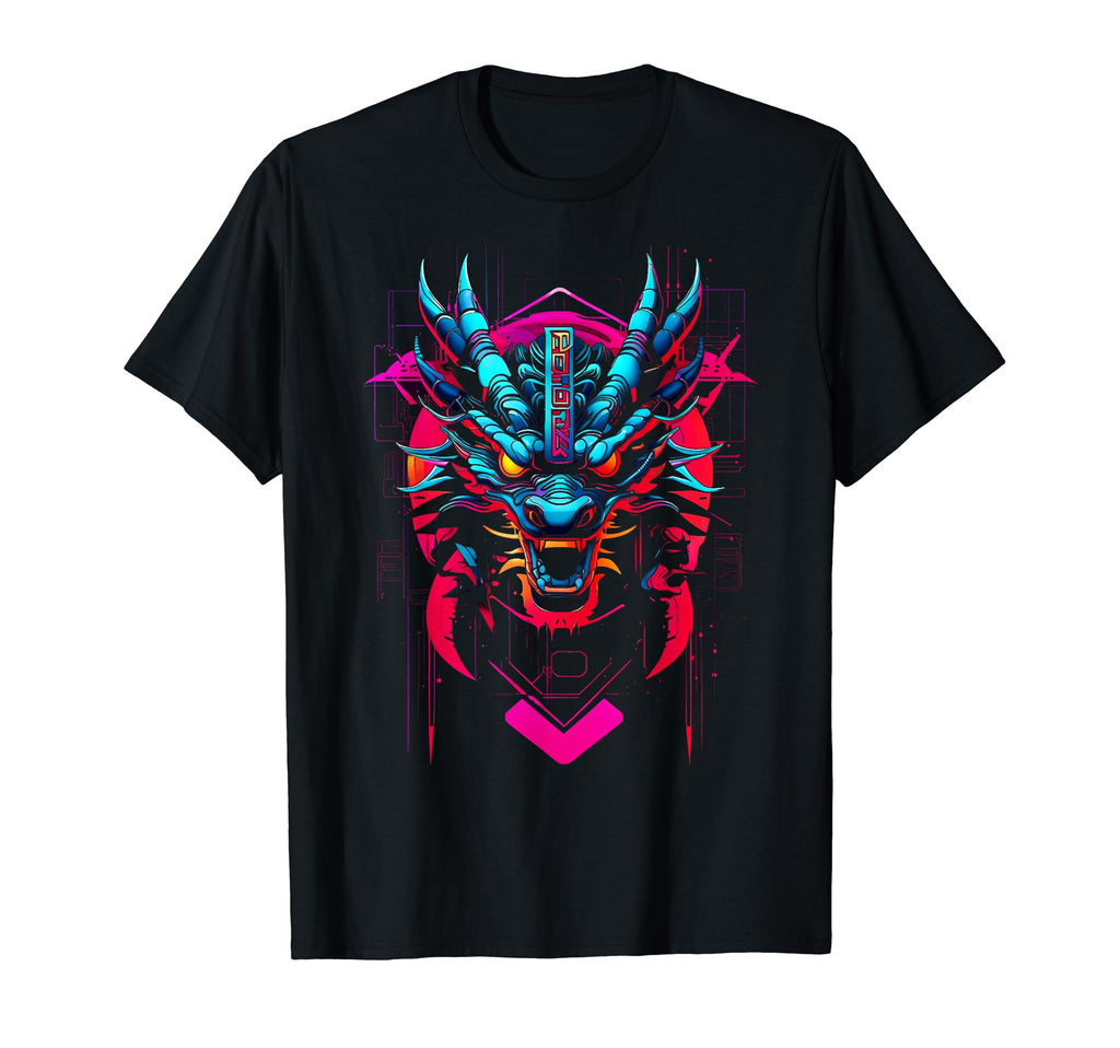 Cyberpunk Dragon Futuristic Anime T-Shirt - Unique Graphic Men Women - T-Shirt, Sweatshirt, Hoodie