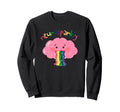 Rainbow Vomit Brain Neurodiversity Sweatshirt - Minimalist Print Men Women - T-Shirt, Sweatshirt, Hoodie