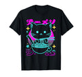 Kawaii Anime Cat Eating Ramen 80S T-Shirt - Streetwear Style Unisex - T-Shirt, Sweatshirt, Hoodie