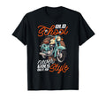 Motorcycle Old School Never Goes Out T-Shirt - Novelty Apparel for Adults - T-Shirt, Sweatshirt, Hoodie
