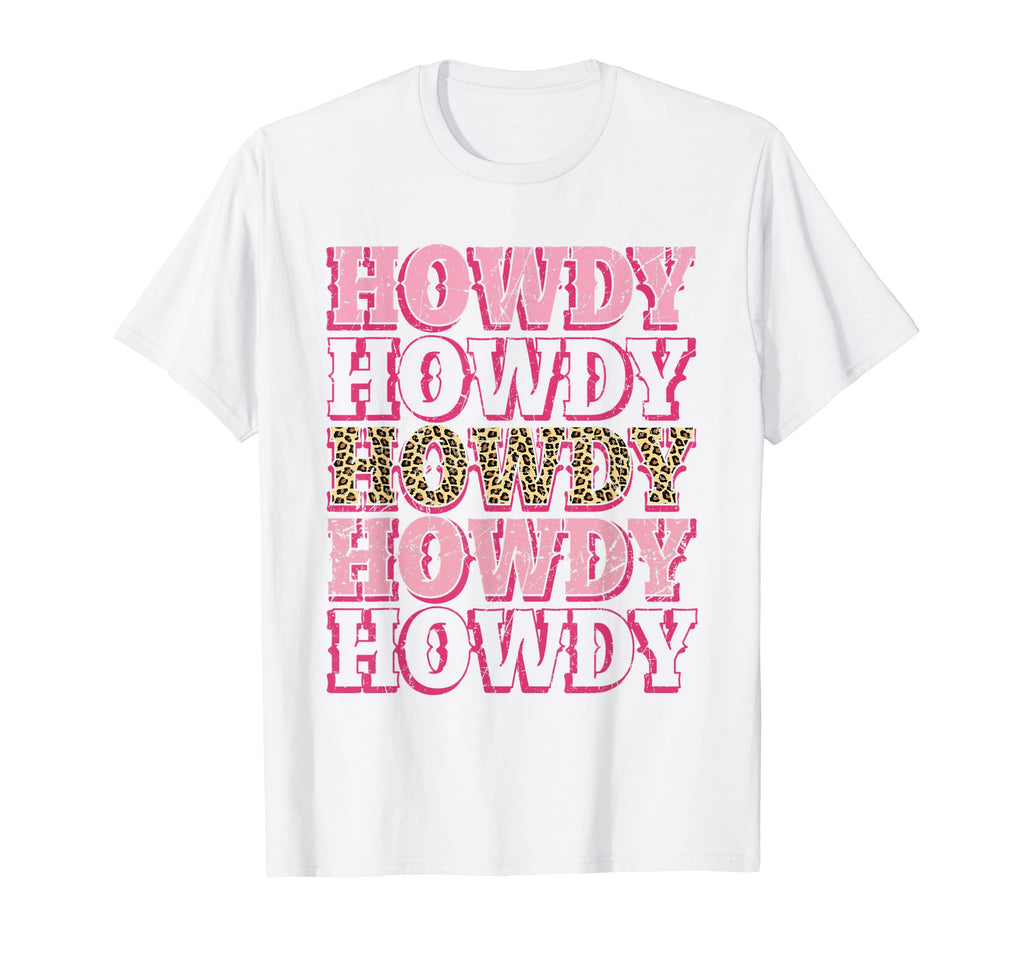 White Howdy Rodeo Western Country T-Shirt - Aesthetic Graphic Unisex - T-Shirt, Sweatshirt, Hoodie