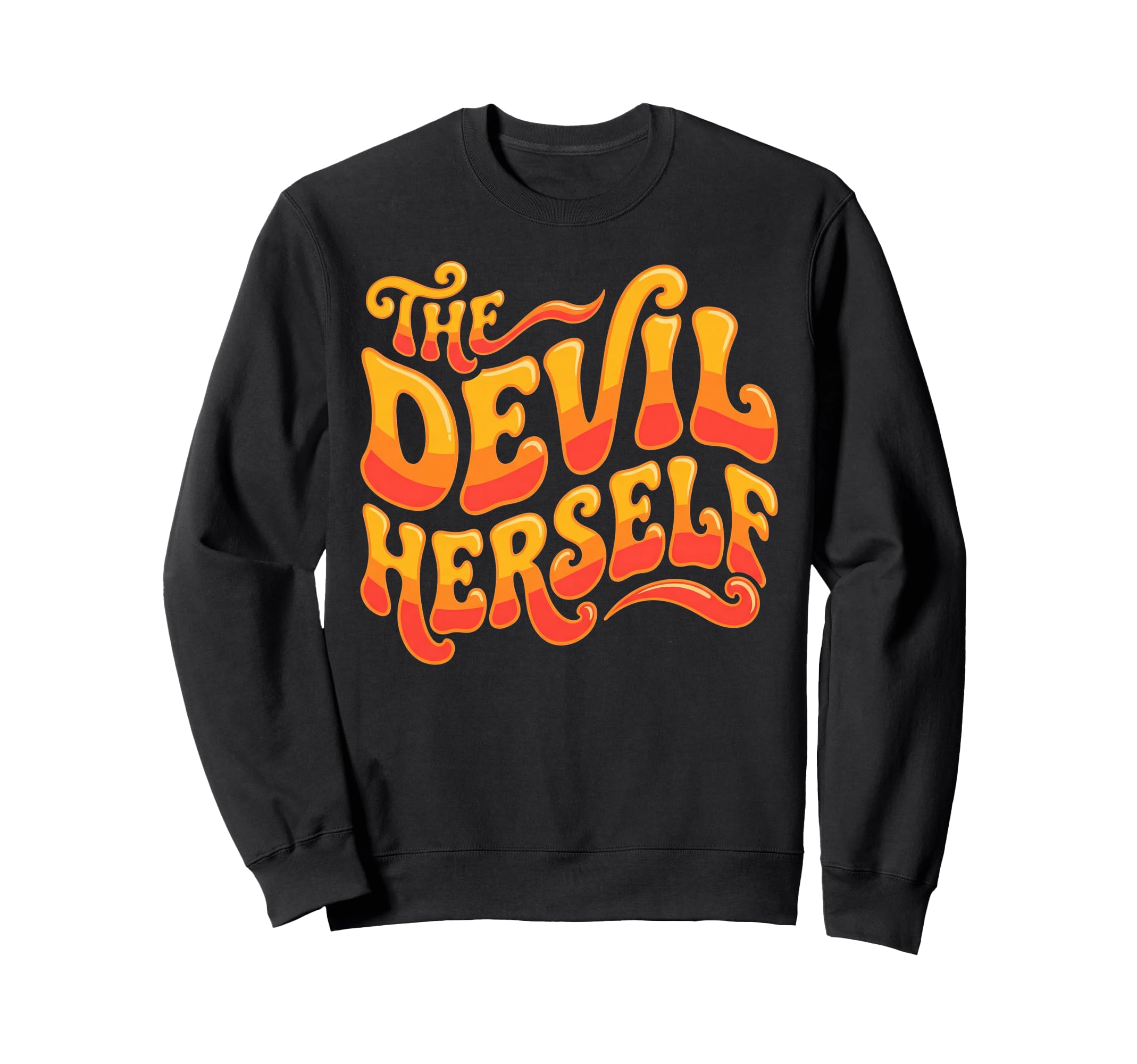 Devil Herself Occult Dark Feminine Sweatshirt - Minimalist Print Men Women - T-Shirt, Sweatshirt, Hoodie
