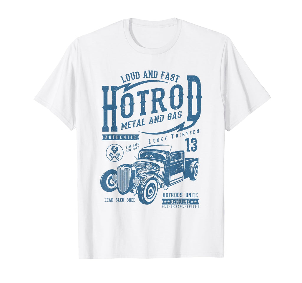Hotrod Car Distressed T-Shirt - Aesthetic Graphic for Adults - T-Shirt, Sweatshirt, Hoodie