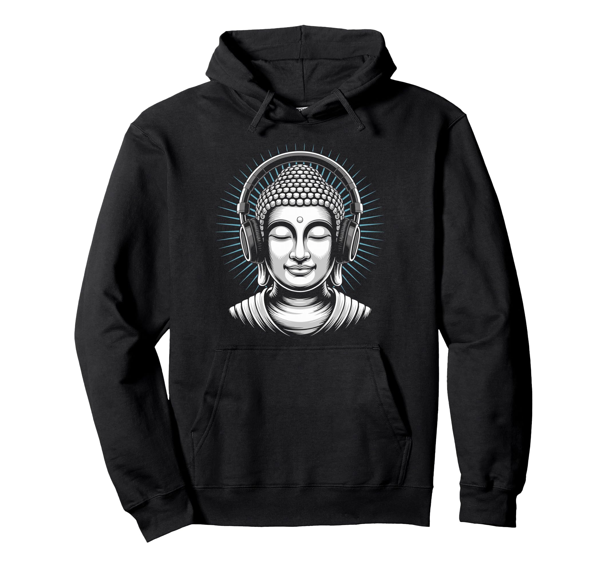 Buddha Headphones Mindfulness Music Boho Hoodie - Streetwear Style Unisex - T-Shirt, Sweatshirt, Hoodie