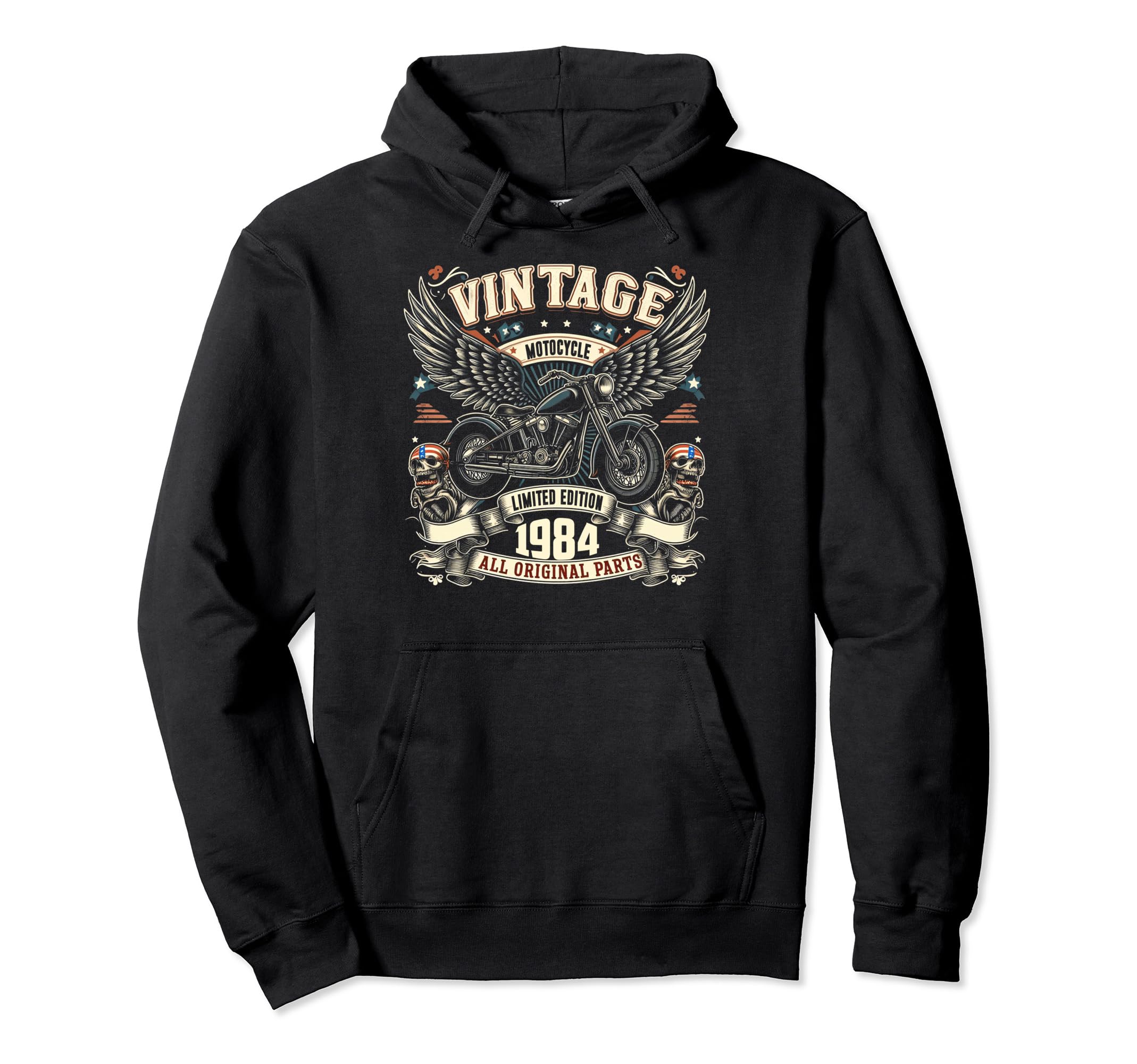 1984 Born 1984 Birthday Motorcycle Hoodie - Casual Everyday Wear Men Women - T-Shirt, Sweatshirt, Hoodie