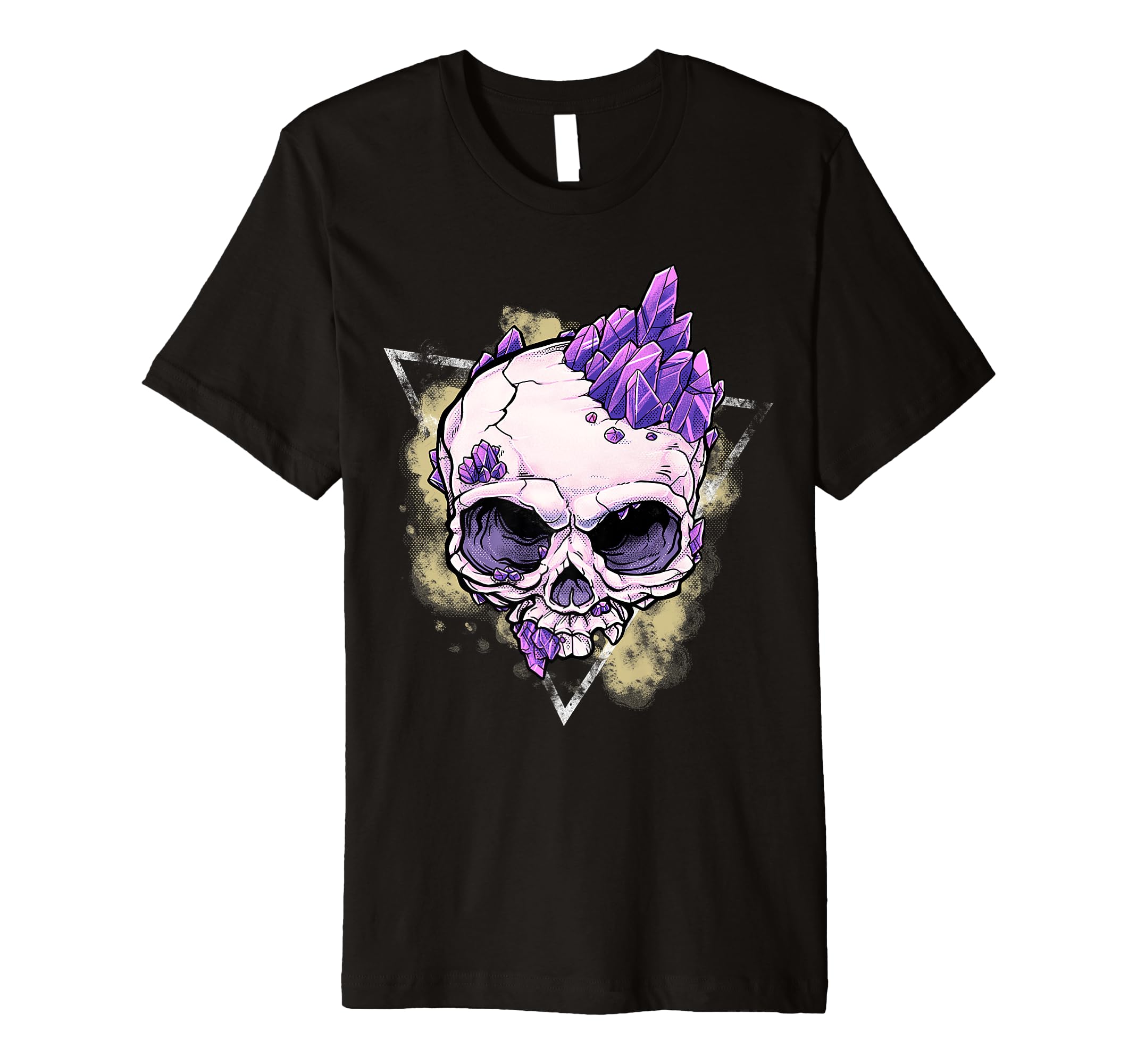 Goth Creepy Skull Crystals Spiritual T-Shirt - Custom Art Print for Adults - T-Shirt, Sweatshirt, Hoodie