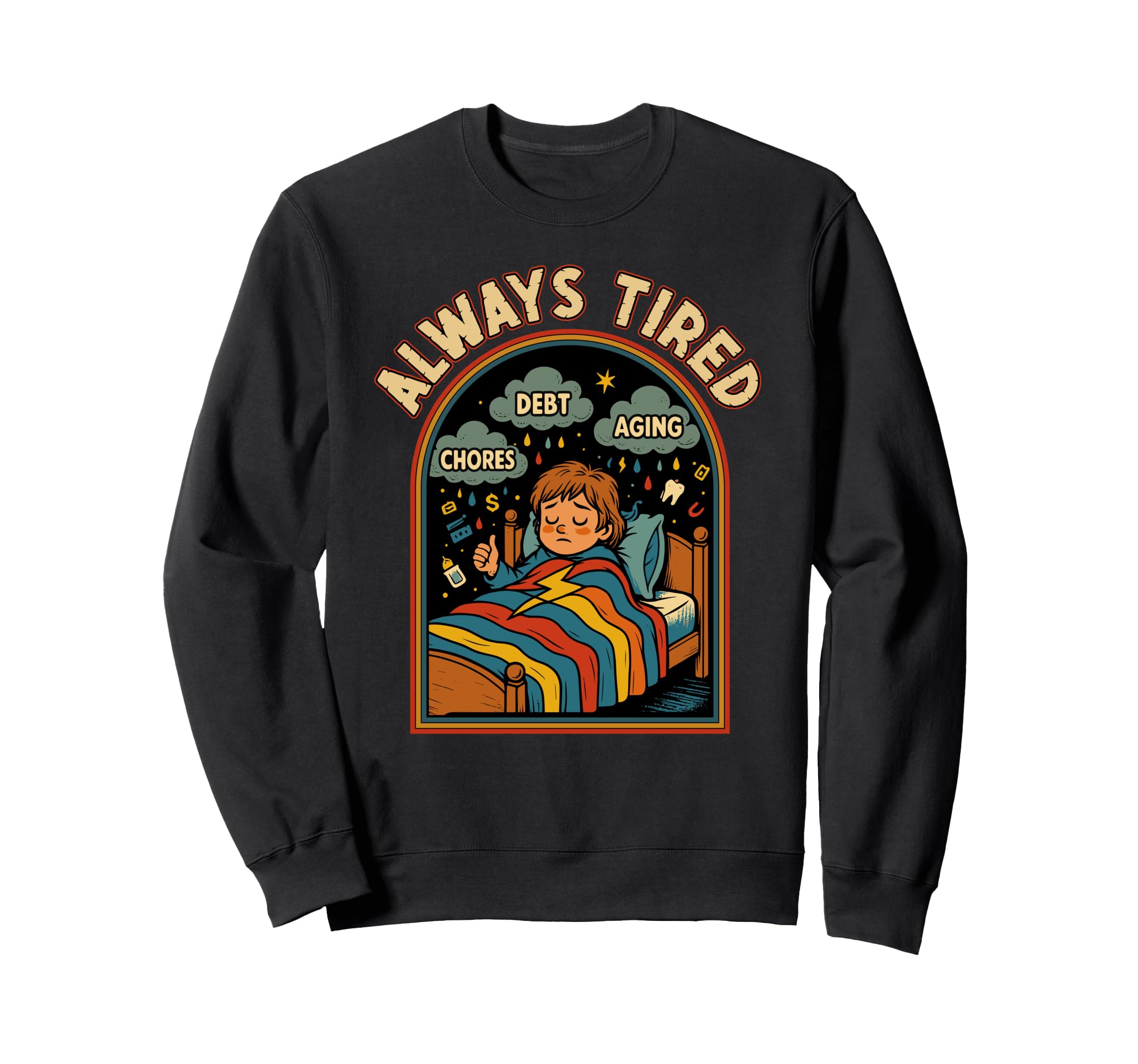 80S Art Card Eighties Sweatshirt - Custom Art Print for Adults - T-Shirt, Sweatshirt, Hoodie