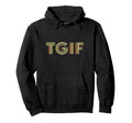 Fun Friday Tgif Striped Typography Hoodie - Novelty Apparel Unisex - T-Shirt, Sweatshirt, Hoodie