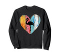 Nature Wooden Heart Flamingo Sweatshirt - Fun Novelty Design Unisex - T-Shirt, Sweatshirt, Hoodie