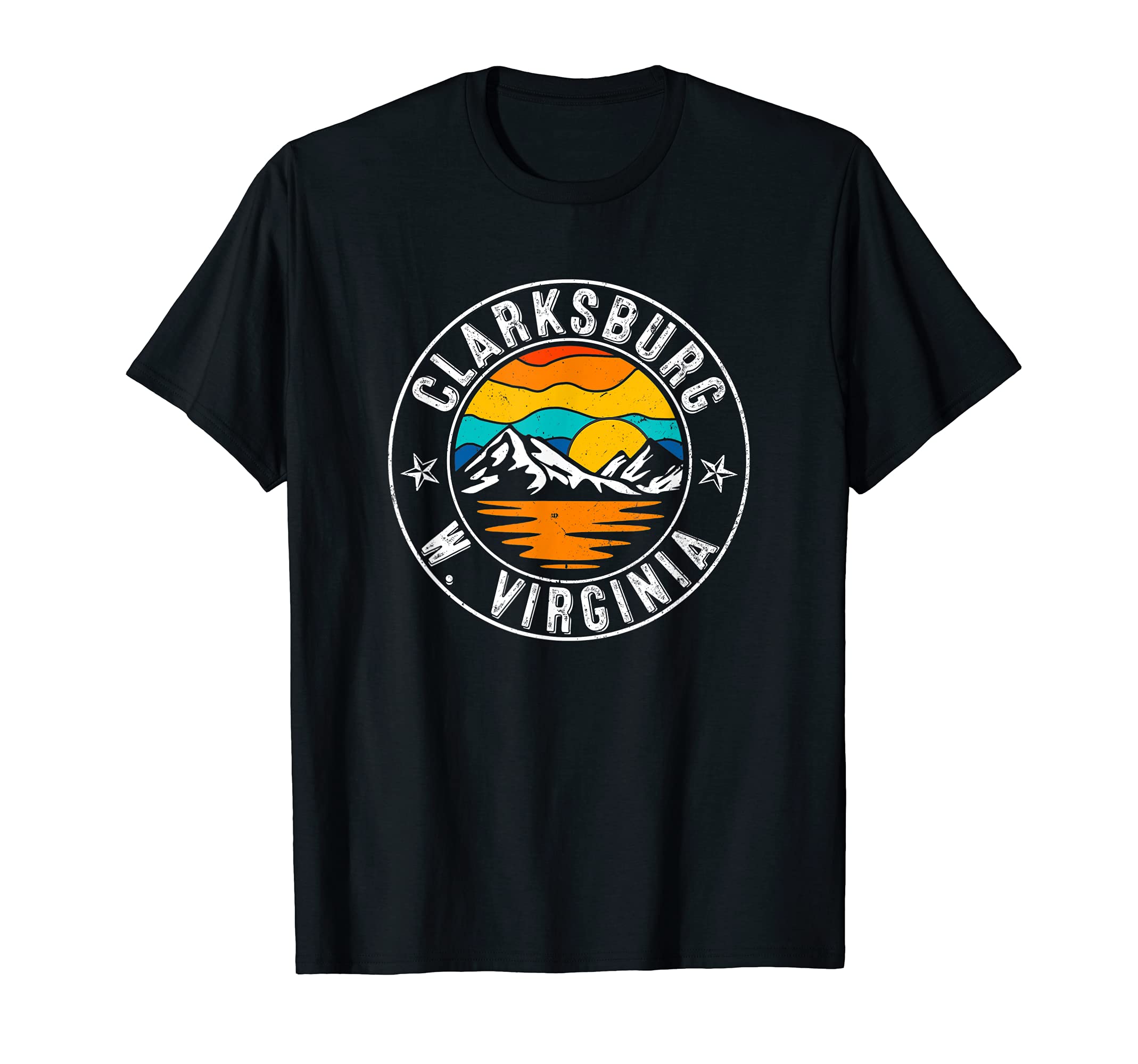 70S 80S Clarksburg West Virginia Wv T-Shirt - Novelty Apparel Unisex - T-Shirt, Sweatshirt, Hoodie