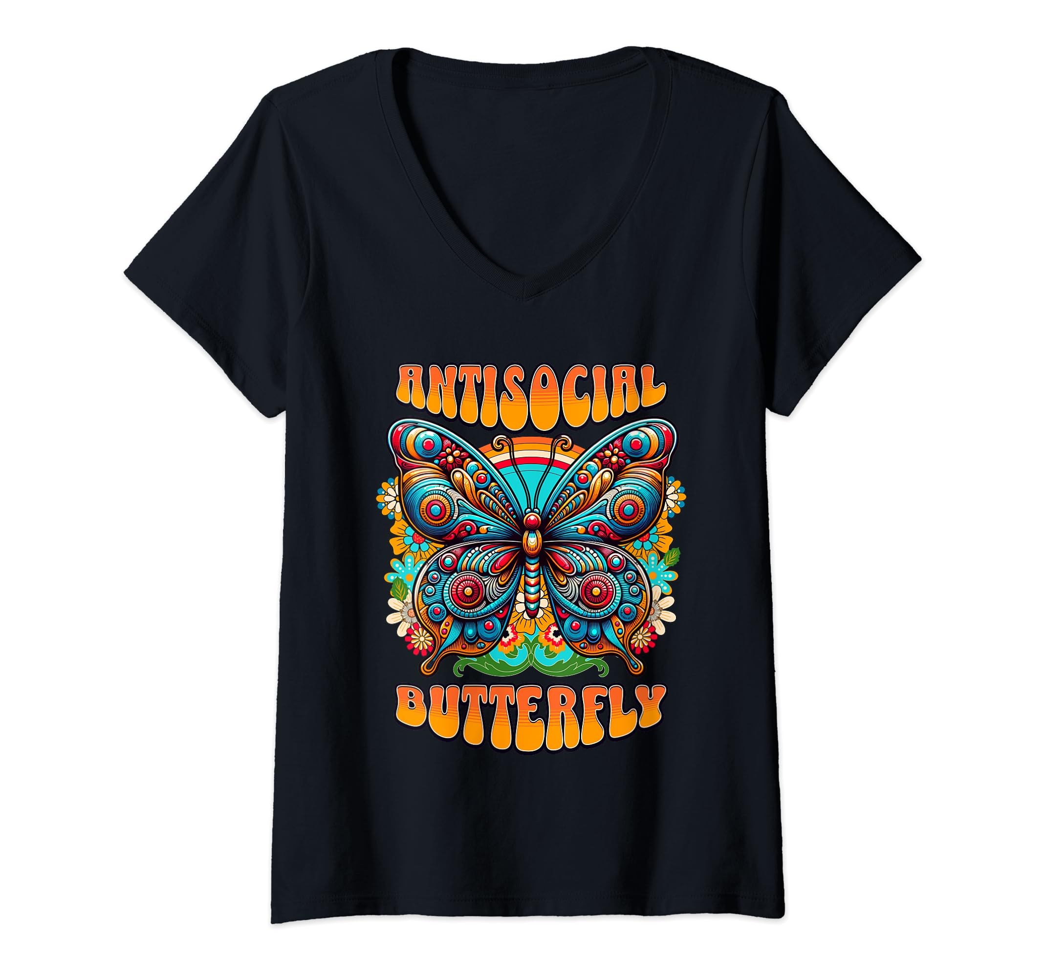 Womens Antisocial Butterfly Funny Very T-Shirt - Unique Graphic for Adults - T-Shirt, Sweatshirt, Hoodie