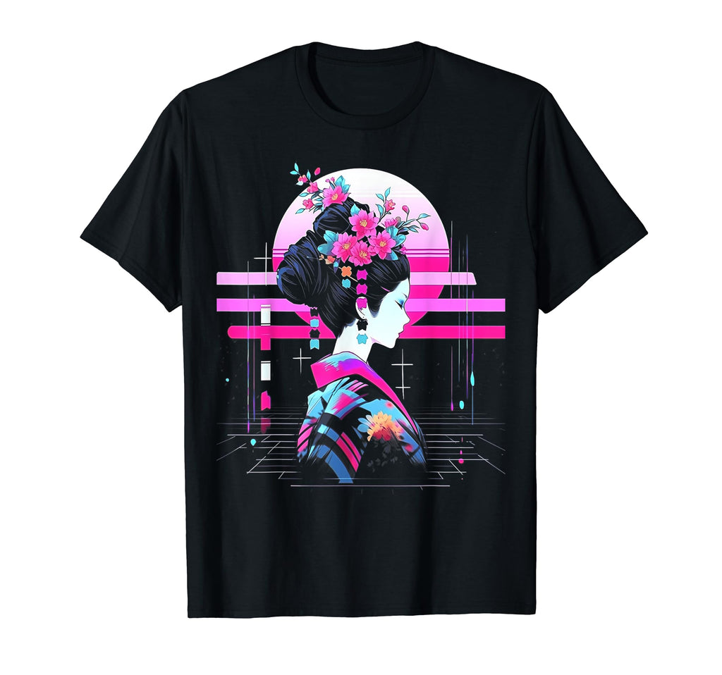 Vaporwave Geisha 80S Synthwave 37 T-Shirt - Streetwear Style Men Women - T-Shirt, Sweatshirt, Hoodie