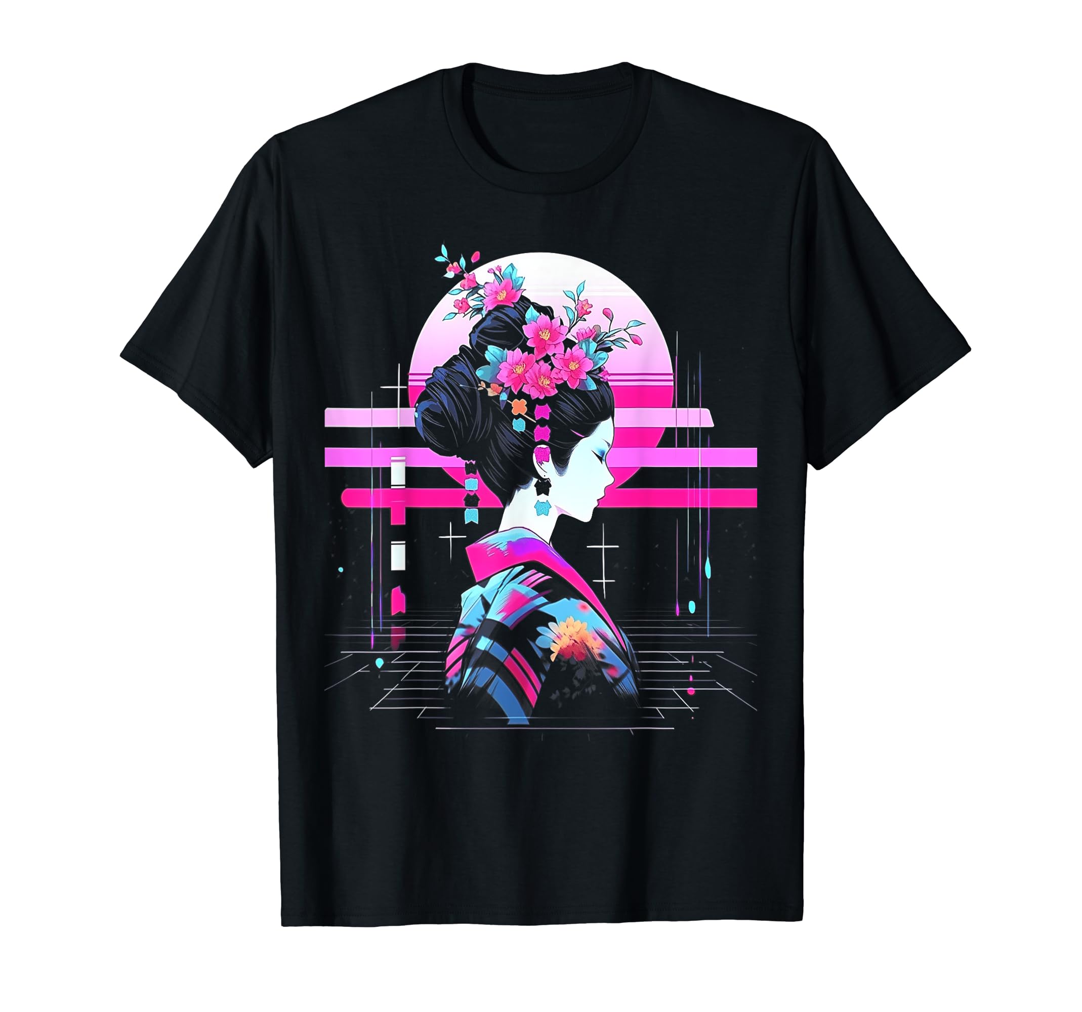 Vaporwave Geisha 80S Synthwave 37 T-Shirt - Streetwear Style Men Women - T-Shirt, Sweatshirt, Hoodie