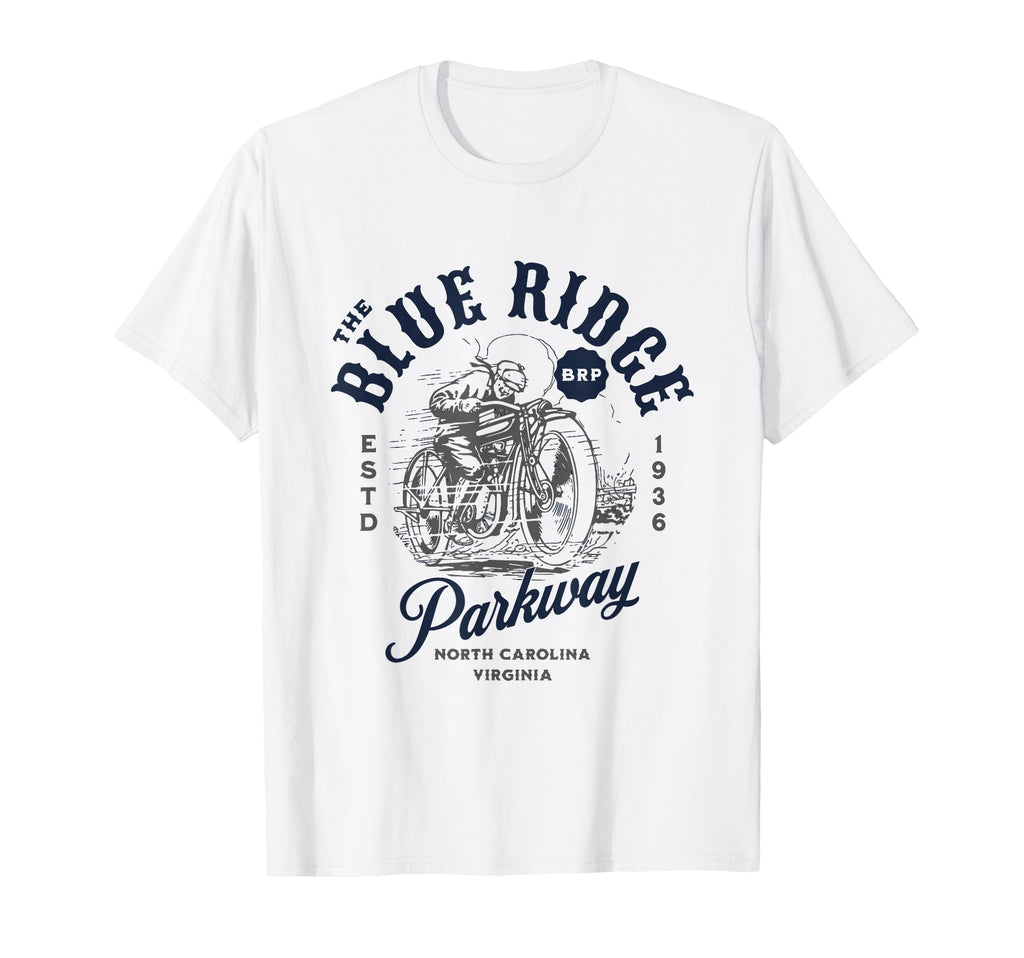 Blue Ridge Parkway Motorcycle T-Shirt - Novelty Apparel for Adults - T-Shirt, Sweatshirt, Hoodie