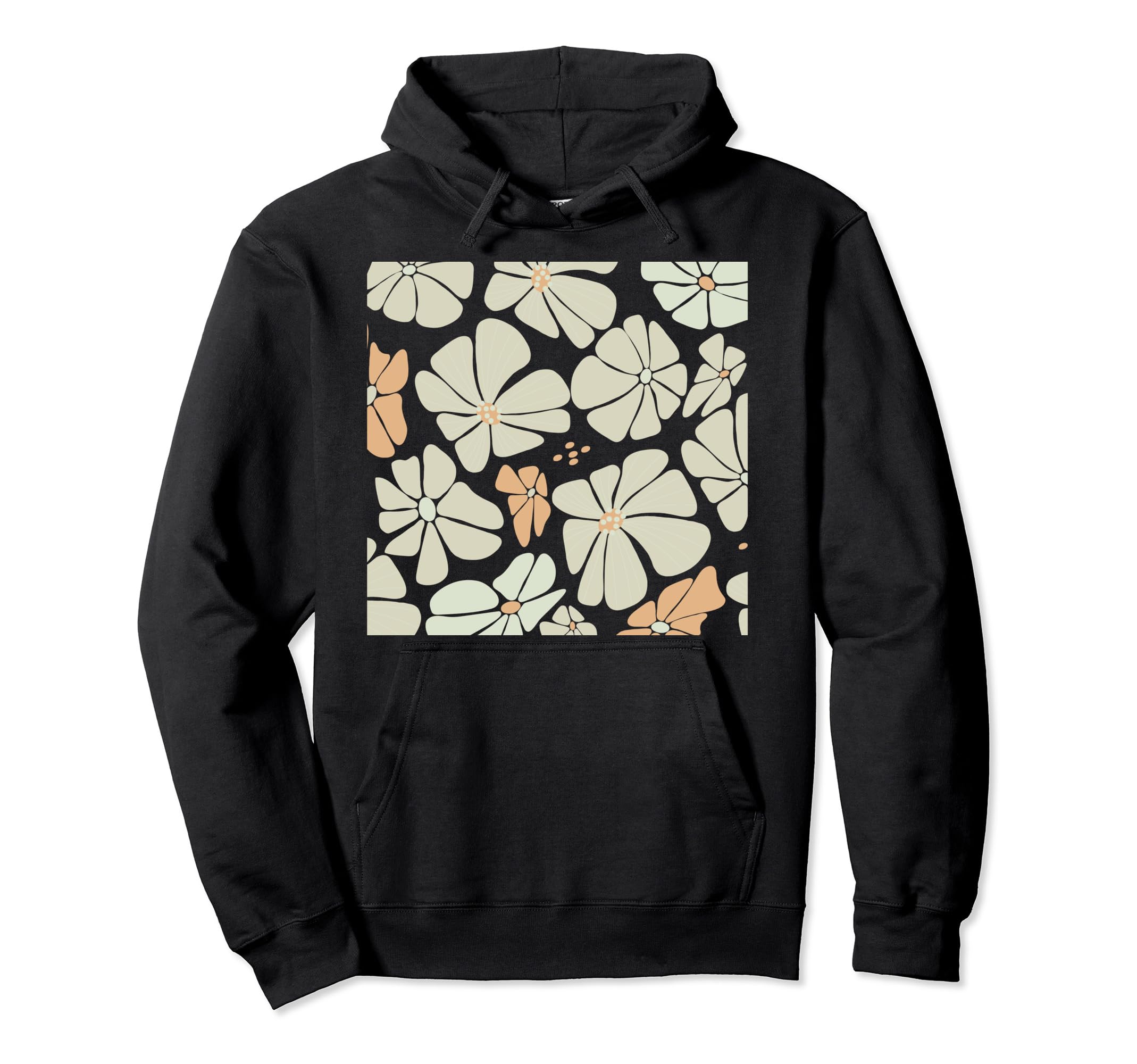Sage Green Neutral Floral Abstract Hoodie - Trendy Graphic Men Women - T-Shirt, Sweatshirt, Hoodie
