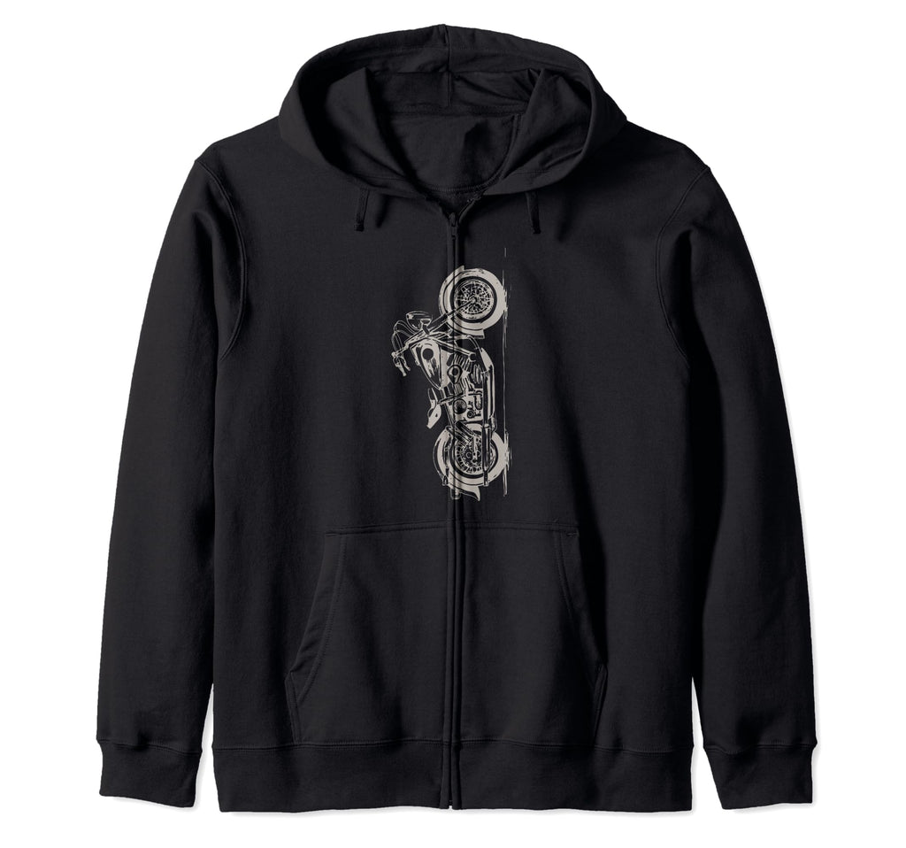 Motorcycle Bike Biker Ride Gift Hoodie - Casual Everyday Wear Unisex - T-Shirt, Sweatshirt, Hoodie