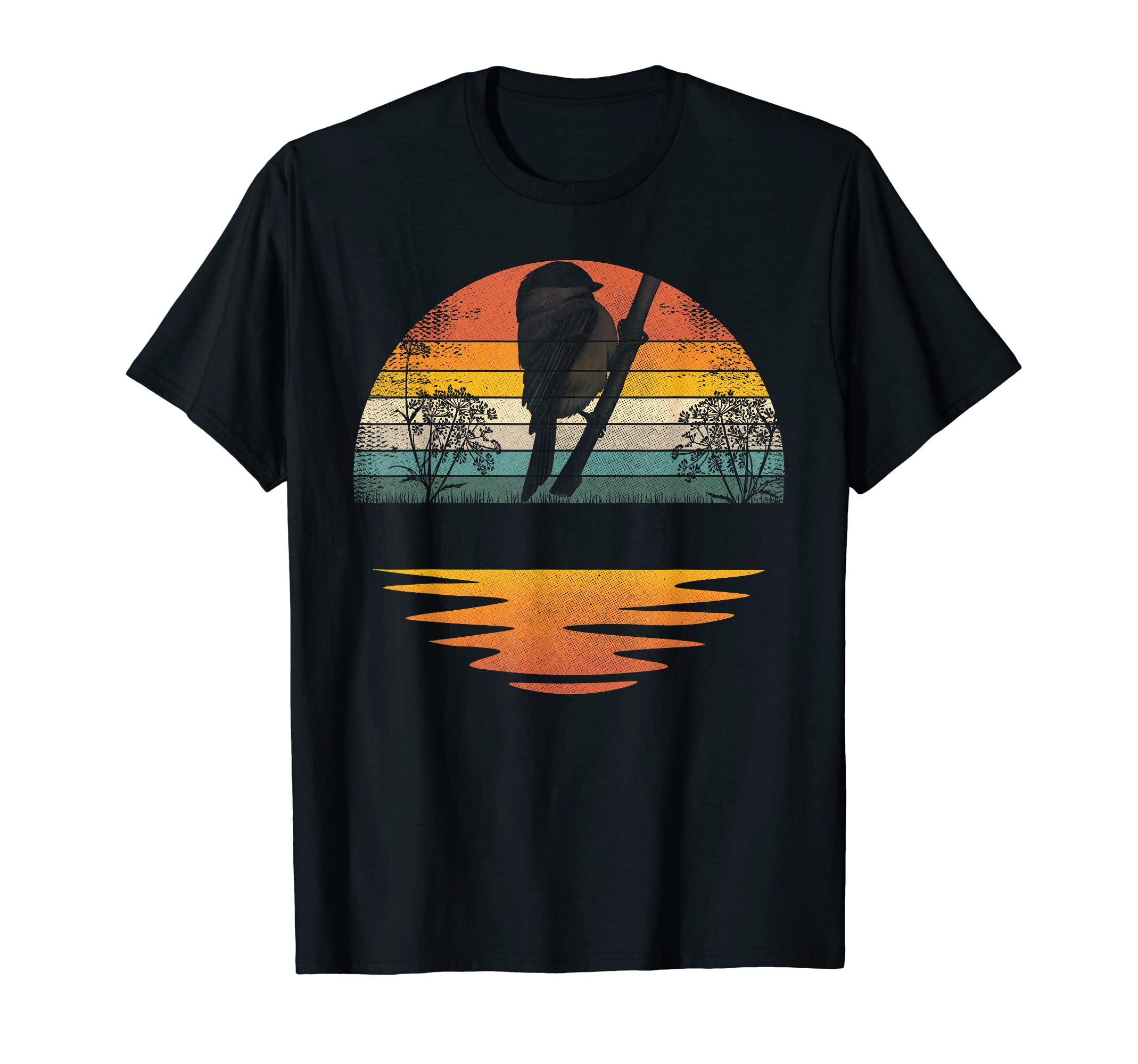 Chickadee Bird Sunset Chickadees Bird T-Shirt - Trendy Graphic Men Women - T-Shirt, Sweatshirt, Hoodie