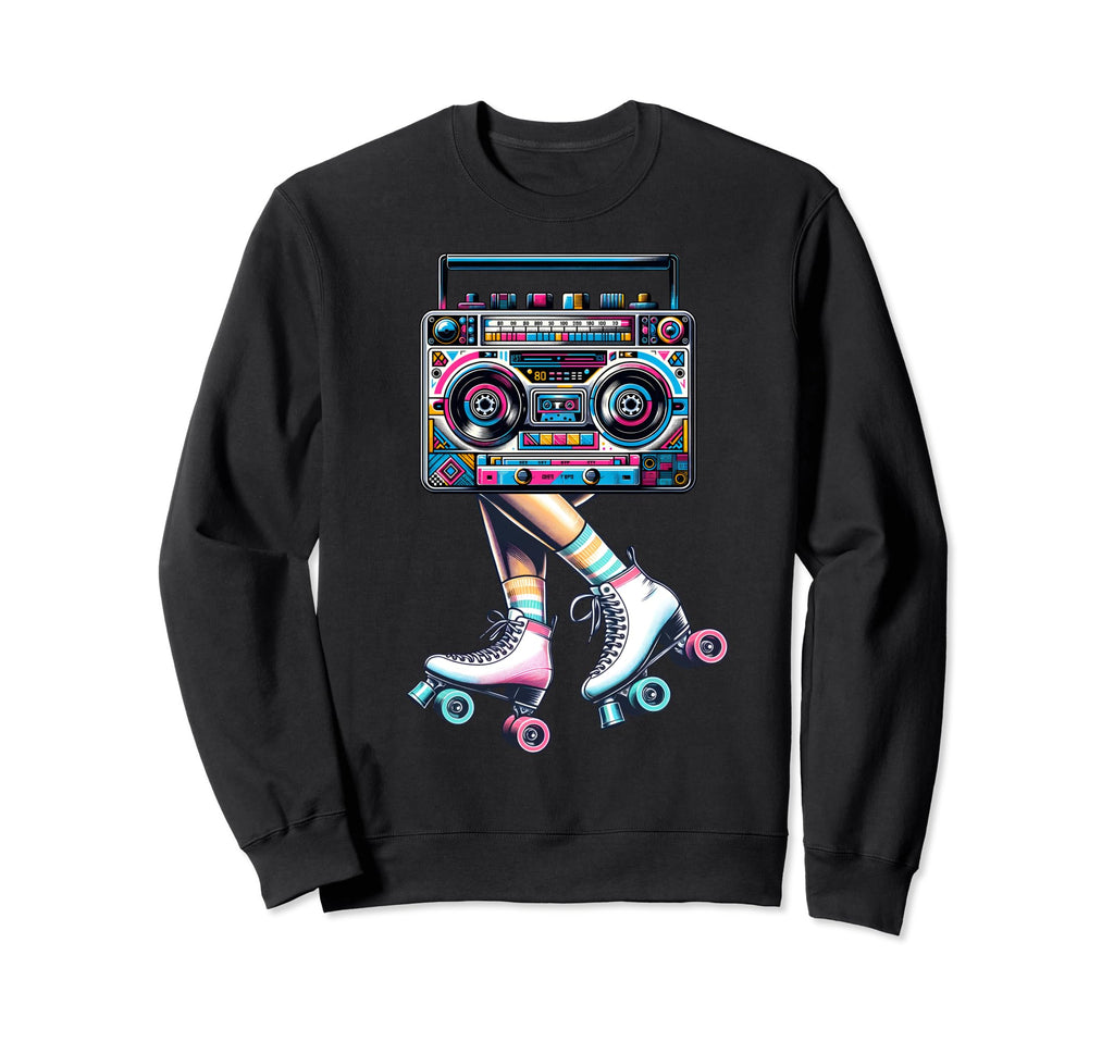 Rollerskates 80S 90S Disco Skating Sweatshirt - Graphic Print for Adults - T-Shirt, Sweatshirt, Hoodie