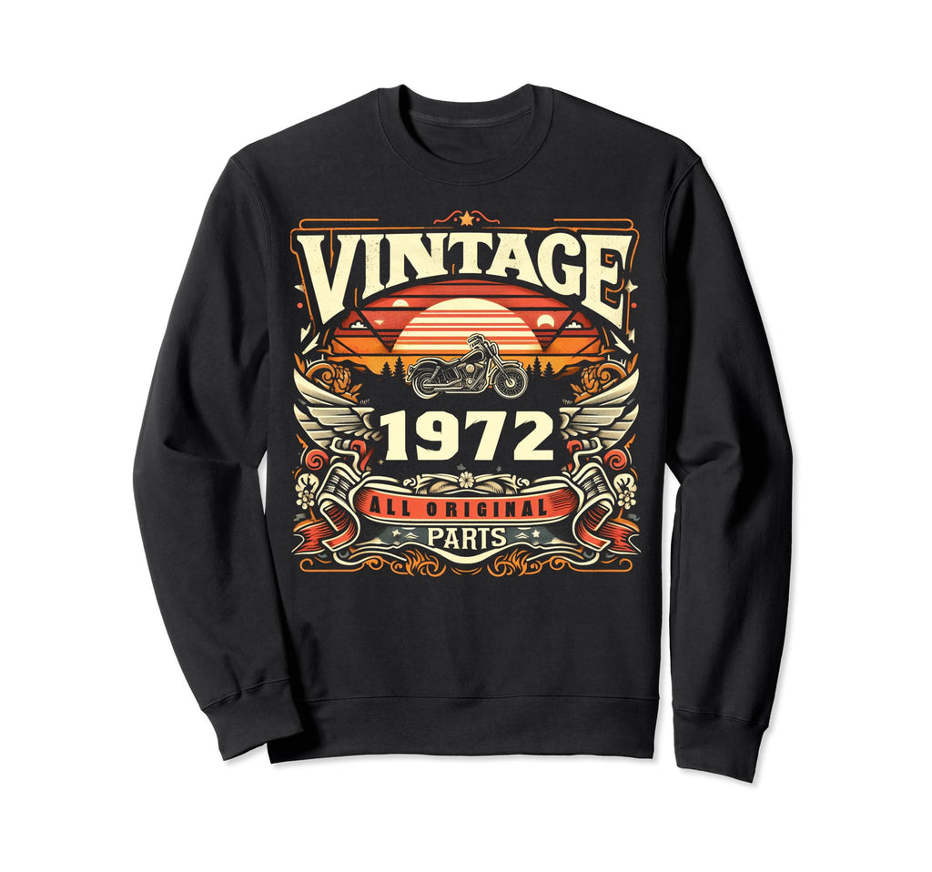 1972 Born 1972 52Th Birthday Sweatshirt - Trendy Graphic for Adults - T-Shirt, Sweatshirt, Hoodie