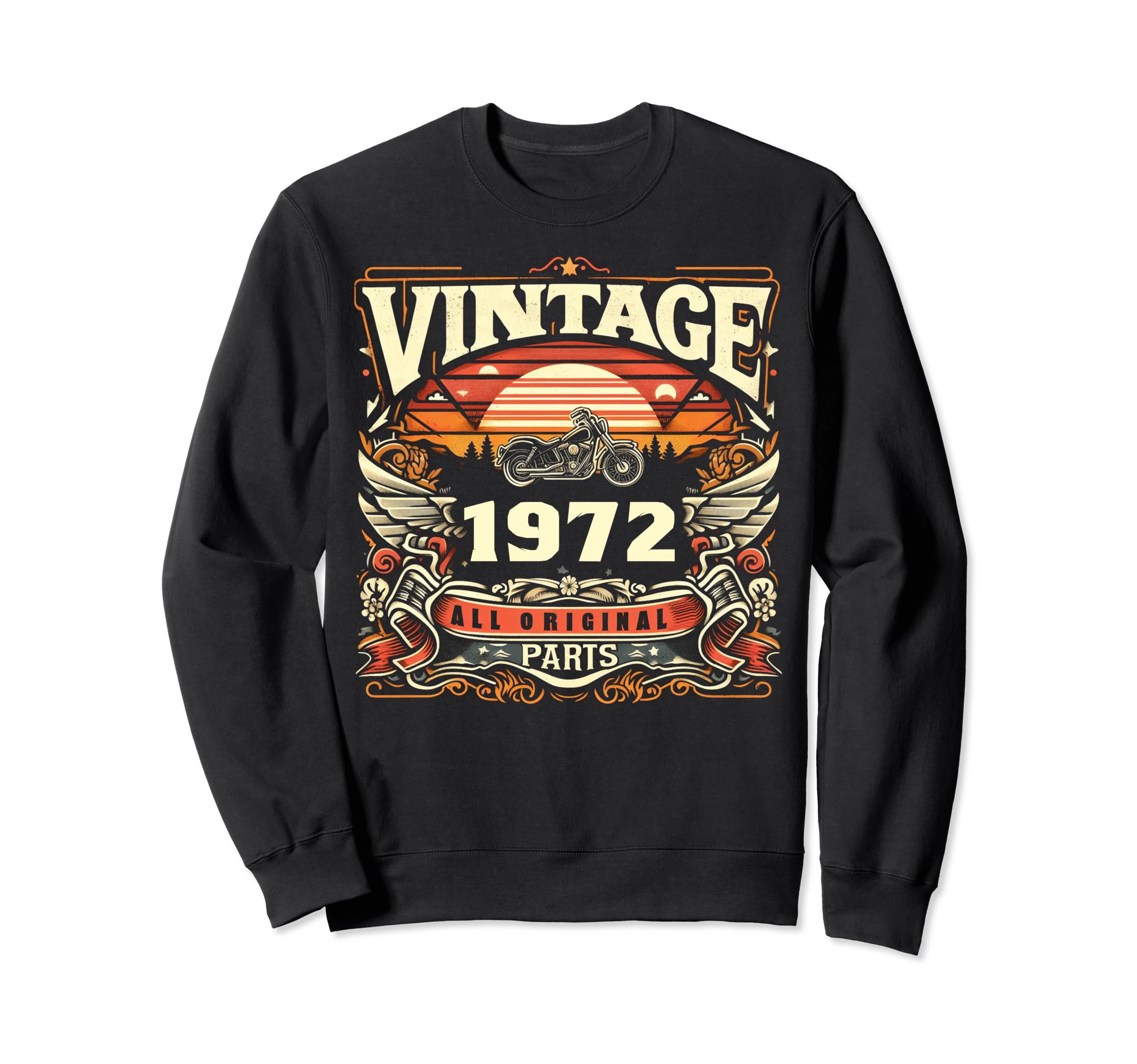 1972 Born 1972 52Th Birthday Sweatshirt - Trendy Graphic for Adults - T-Shirt, Sweatshirt, Hoodie